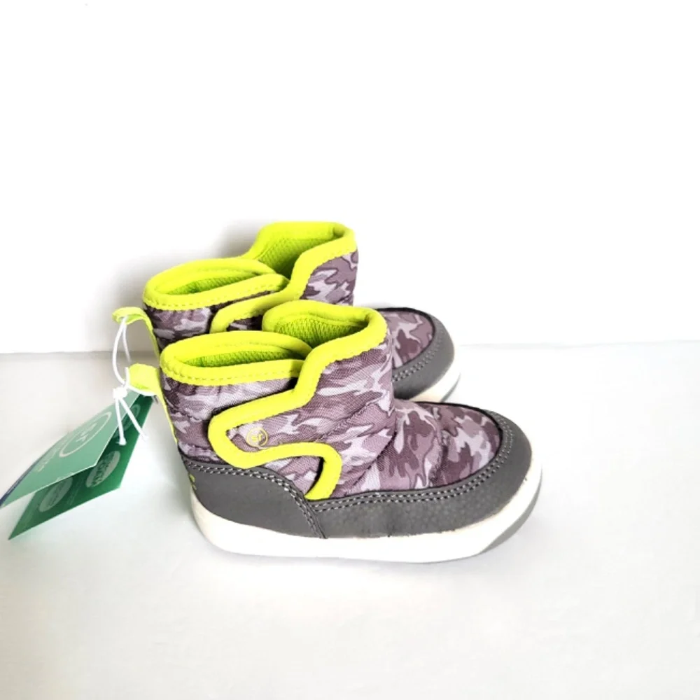 STRIDE RITE Grey Aster Came Baby booties -  Size 4